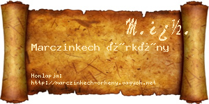 Marczinkech Örkény névjegykártya
